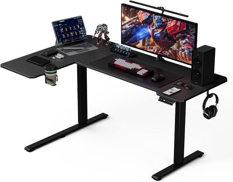 Photo 1 of 
Acrolix 59" Reversiable L-Shaped Electric Standing Desk Adjustable Height Gaming Stand Up Corner Desk Sit Stand Home Office Computer Desk with Splice...