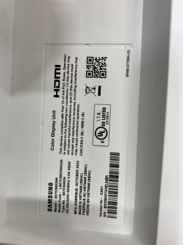 Photo 2 of ****PARTS ONLY****Samsung Odyssey Neo G9 S57CG952NN - G95NC Series - QLED monitor - curved - 57" - HDR