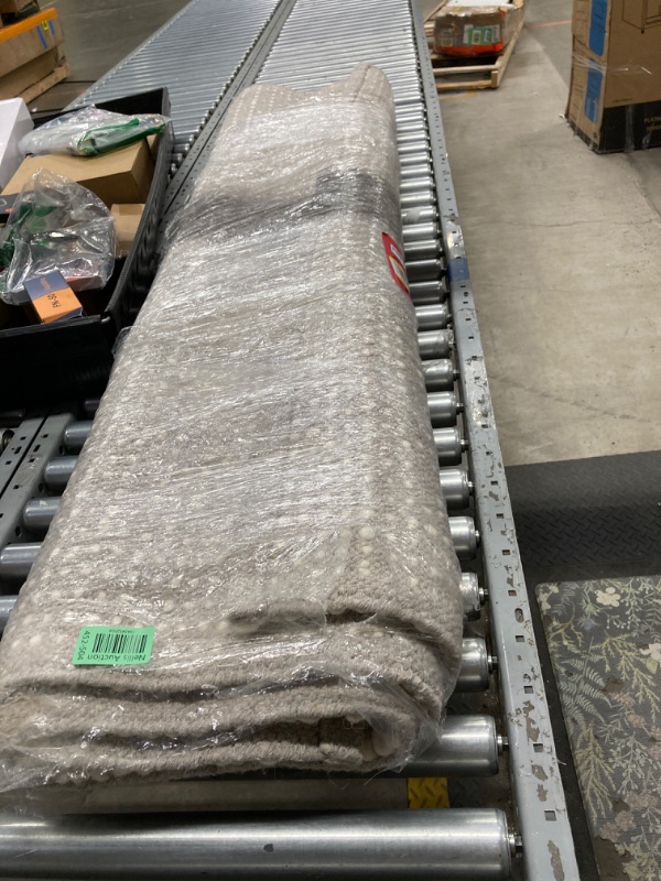 Photo 3 of ***DIRTY, UNSURE OF EXACT MEASURMENTS***   FRELISH DECOR Wool Cotton Area Rug for Living Room and Bedroom, 5'x8' Handwoven Braided Chunky Knit Cable Rugs, Farmhouse Contemporary Area Rug: Ivory
