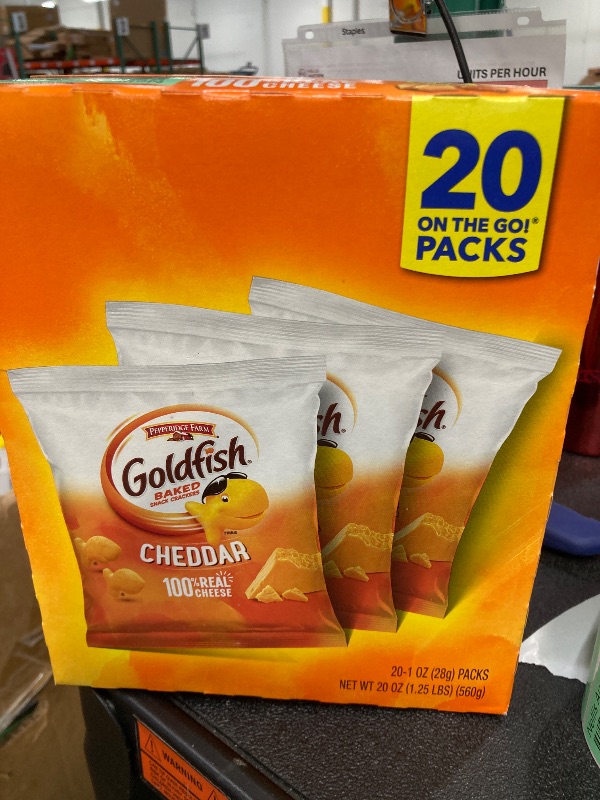 Photo 1 of  Snack Packs, 30 Ct and Goldfish Cheddar Cheese Crackers, Baked Snack Crackers, 1 oz On-the-Go Snack Packs, 20 Count Box