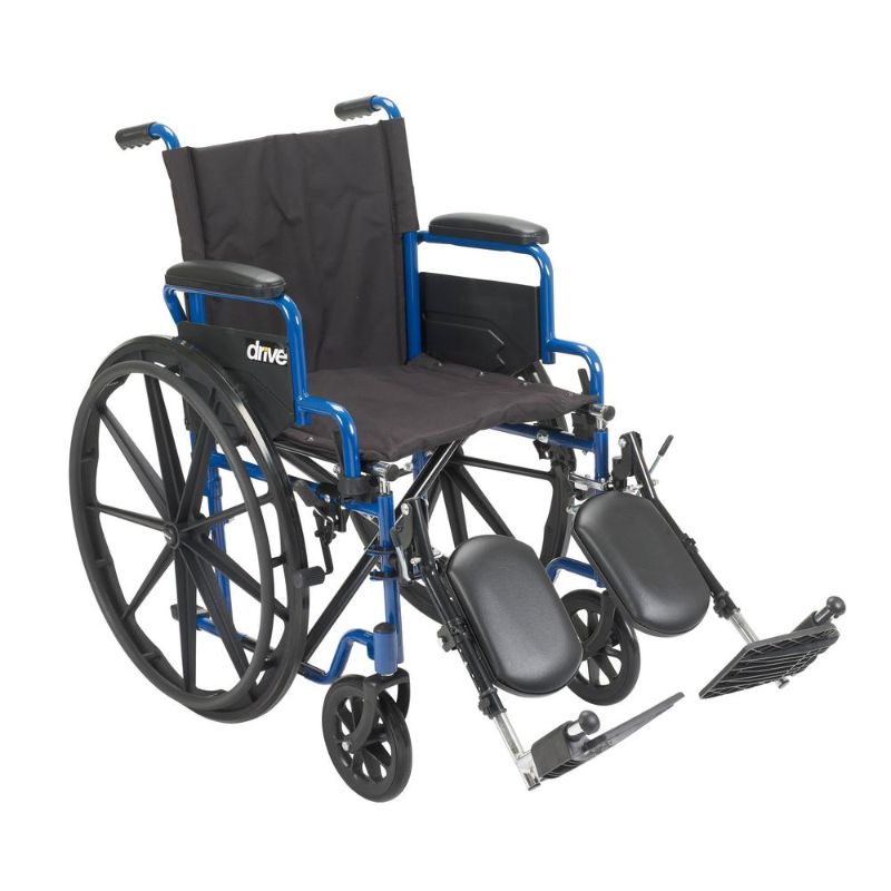 Photo 1 of 20 in. Blue Streak Wheelchair with Flip Back Desk Arms and Elevating Leg Rests