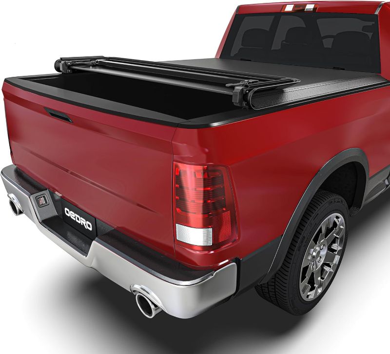 Photo 1 of 

4-Fold 6.5Ft Tonneau Bed Cover Soft Vinyl Compact for Dodge Ram 1500/2500/3500 2002-2020 Black
