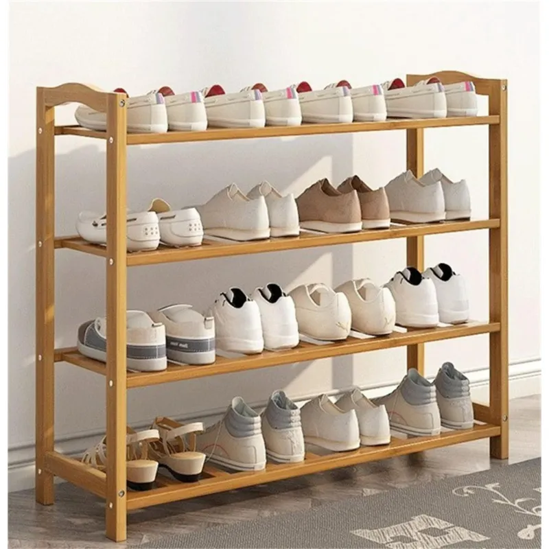 Photo 1 of ALSO GO Bamboo Shoe Rack 4 Tier Shoe Organizer for Closet Entryway Shoe Shelf Shoe Cabinet Free Standing Shoe Racks for Indoor Home Natural, 4 tier Wood Shoe Shelf 
