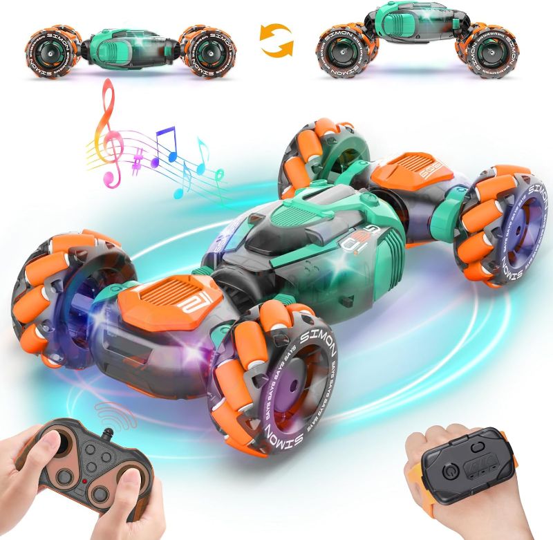 Photo 1 of  Dysaim Gesture Sensing RC Stunt Car, Gesture RC 2.4GHz Remote Control Sensor Twist Car for Boys Age 6-12 yr