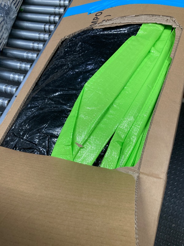 Photo 1 of ***BOX 1 OF 2 ONLY/INCOMPLETE SET**Lyromix Upgraded 16FT Trampoline with Lights, Large Outdoor Trampoline with Sprinkler,Basketball Hoop and Net, Capacity for 5-8 Kids and Adults, Teal Blue