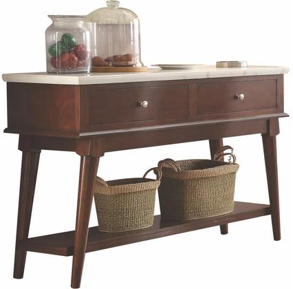 Photo 1 of 72823 Gasha Server, White Marble & Walnut - 34 X 51 X 18 in.
