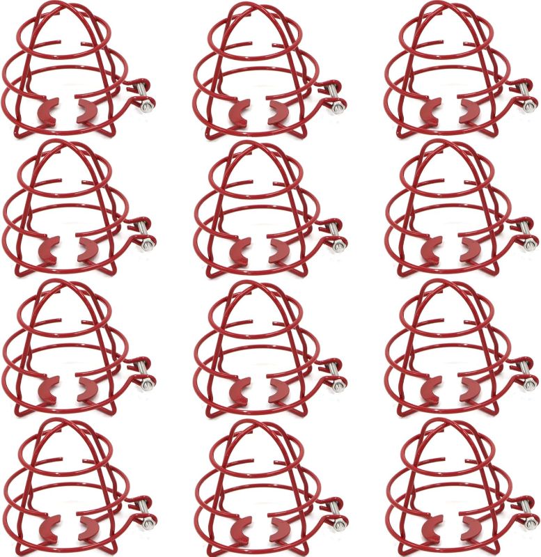 Photo 1 of (12 Pack) 1/2" Fire Sprinkler Head Cage Guard Protector Fire Extinguishing System Sprinkler Bracket Red
