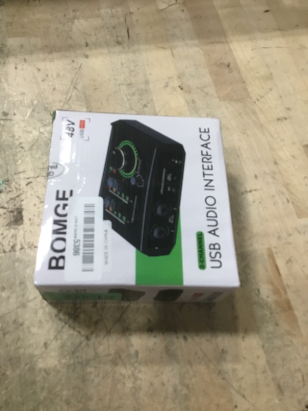 Photo 1 of BOMGE mini 2 Channel USB Audio Interface for Recording, Streaming and Podcasting, with XLR/48V Phantom Power,Studio Quality Audio Interface for Guitarist, Vocalist, Podcaster or Producer