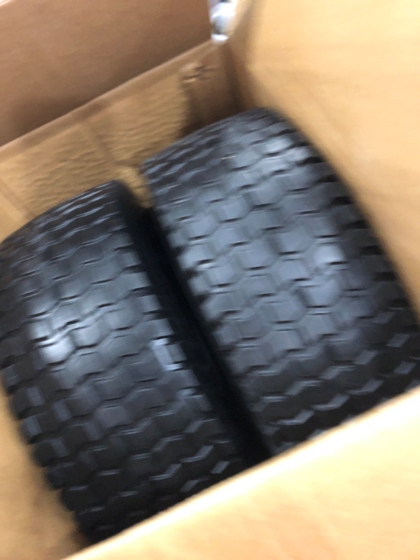 Photo 1 of AR-PRO (2-Pack) 13x5.00-6 Flat Free Tire and Wheel Assemblies - Compatible for 13 x 5 x 6 Solid Rubbe Riding Lawn Mower Tires and Wheel - With 3" Centered Hub and 3/4" Bearings (Extra 5/8")