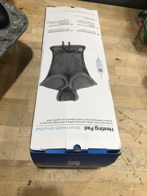 Photo 1 of Electric Heating Pad for Back Pain Relief, RENPHO Mothers Day Gifts, Birthday Gifts for Women Men Mom Dad, FSA HSA Eligible, Heat Pad for Neck and shoulders, Fast Heating, 24"x33", ETL Certified, Gray