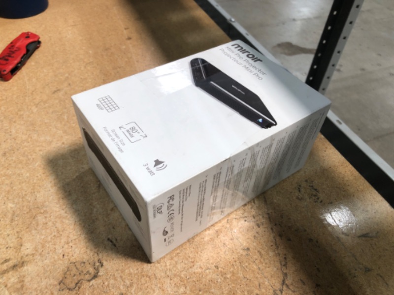 Photo 1 of Miroir M190 Mini Projector, Battery-Powered, 1080p input supported, USB - C Video and Charge, Built-in kickstand