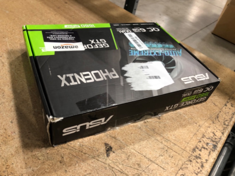 Photo 1 of ASUS GeForce GTX 1660 Super Overclocked 6GB Phoenix Fan Edition HDMI DP DVI Graphics Card (PH-GTX1660S-O6G)