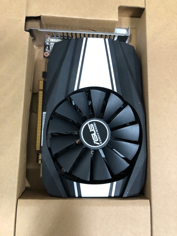 Photo 1 of ASUS GeForce GTX 1660 Super Overclocked 6GB Phoenix Fan Edition HDMI DP DVI Graphics Card (PH-GTX1660S-O6G)