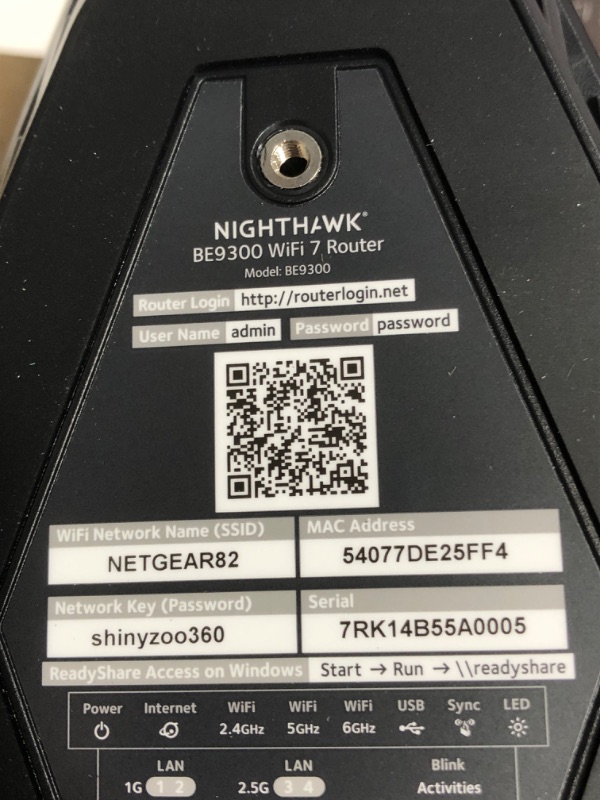 Photo 1 of NETGEAR Nighthawk WiFi 7 Router (BE9300) – Security Features, 9.3Gbps Wireless Speed, 2.5 Gigabit Internet Port, Tri-Band Gaming Router, Covers 2,500 sq. ft., 100 Devices, Built-in VPN, USB 3.0