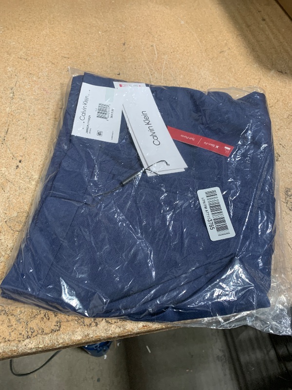 Photo 1 of ****SEE NOTES*** Calvin Klein Men's Slim Fit Suit Separates, Solid Medium Blue, 38W x 34L