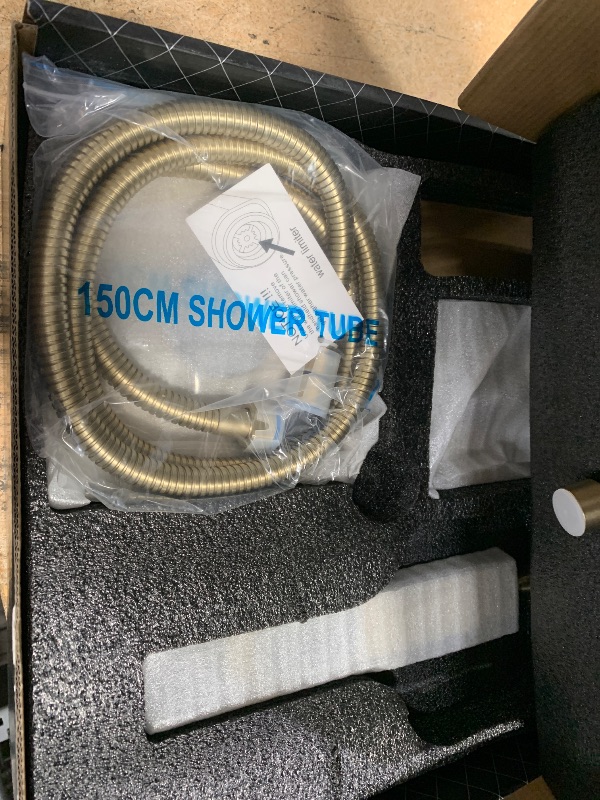 Photo 1 of ***PARTS ONLY***ESNBIA Rain Shower System, Rainfall Shower Heads with Handheld Spray Combo Set, Wall Mounted Shower Faucet Set with Valve, Brushed Gold