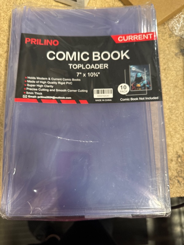 Photo 1 of 10ct Current Comic Book Toploaders - Modern Comic Book Top loaders, Crystal Clear Regular Comic Book Topload, Premium PVC Comic Book Holder, Crystal Clear Protection for Display, Storage, Collection
