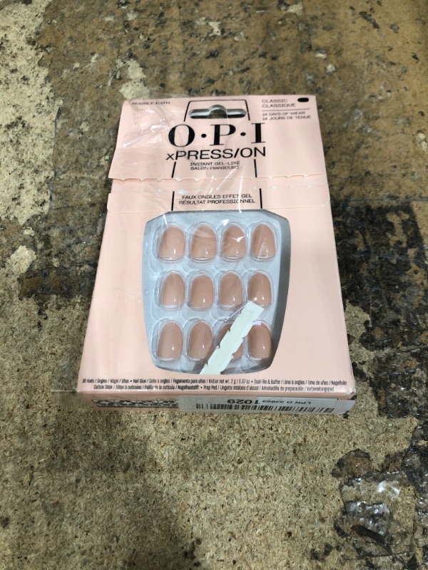 Photo 1 of *COLOR IS MORE NUDE IN PEROSN* OPI xPRESS/ON Press on Nails | Short Round Light Solid Nail Art Press On Nails | With Nail Glue | Long Lasting, Reusable, Non-damaging