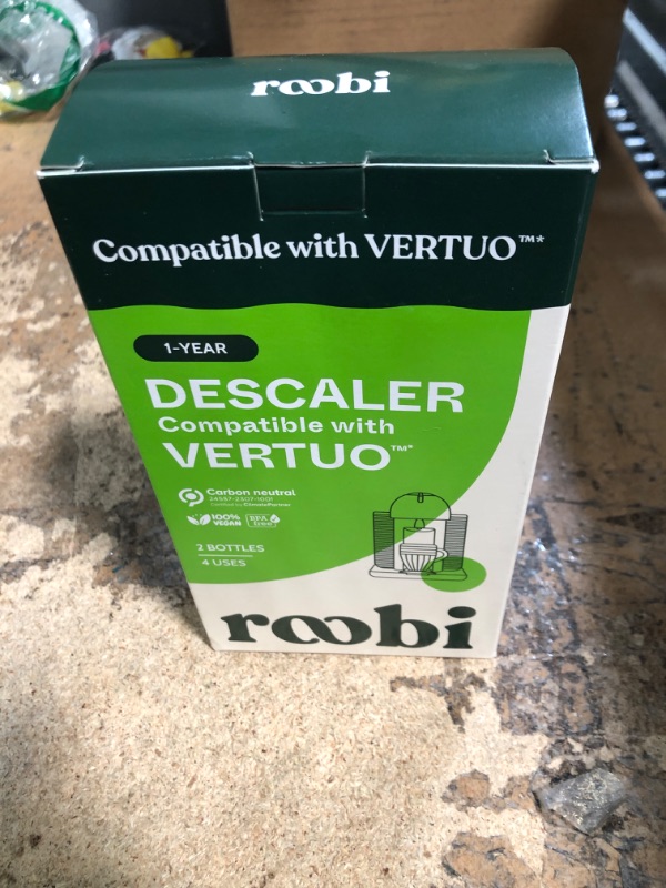 Photo 1 of Nespresso Vertuo Compatible Descaling Solution. Eco-Friendly Formula to Clean & Descale Your Nespresso Vertuoline Machine. 2 Uses per Bottle, 2 Pack. Carbon Neutral Vertuo Descaling Kit.