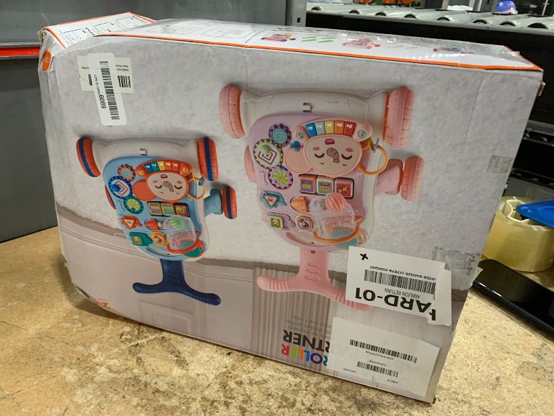 Photo 1 of HAWEEK Baby Push Walker 3 in 1 Sit-to-Stand Learning Walker with Wheels Kids’Multiple Educational Activity Center Music Learning Toy Gift for Infant Boys Girls (Pink)