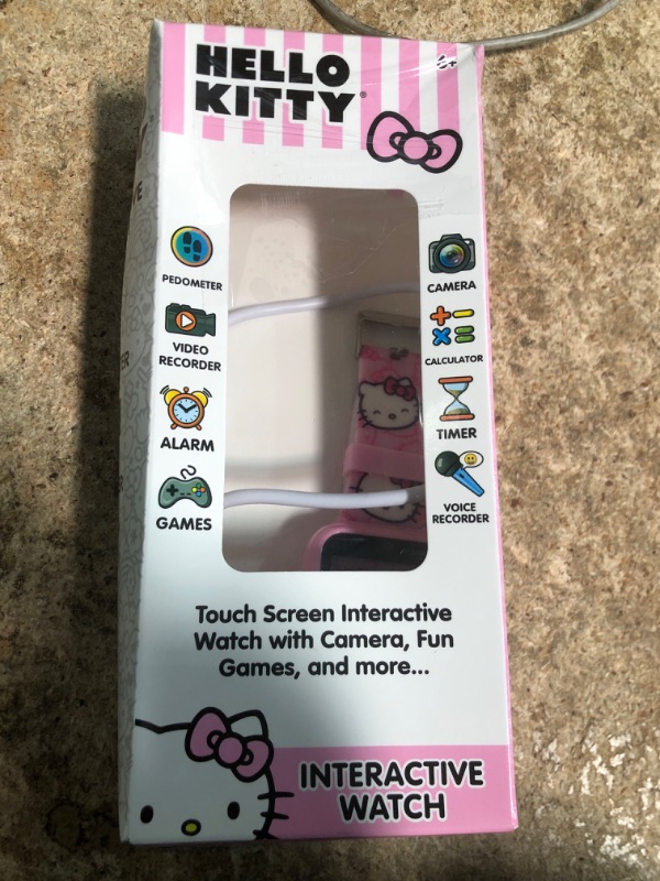 Photo 1 of Accutime Hello Kitty Kids Smartwatch - Interactive Touchscreen with 10 Watch Faces, Camera, Games, Alarm, Step Tracker & More - Fun Gift for Girls with Pink Silicone Strap - Fits Wrists 5.5'' to 8.0"