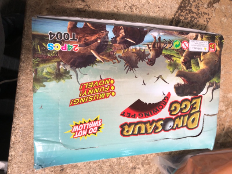 Photo 1 of [Fast Hatching 2 Hrs] 24 Pack Jumbo Easter Dinosour Eggs Grow in Water Dinos Toys Easter Baskets Essential Stuffers Party Favors, Prefilled Easter Eggs with Toys Inside for Egg Hunt Goodie Bags Filler