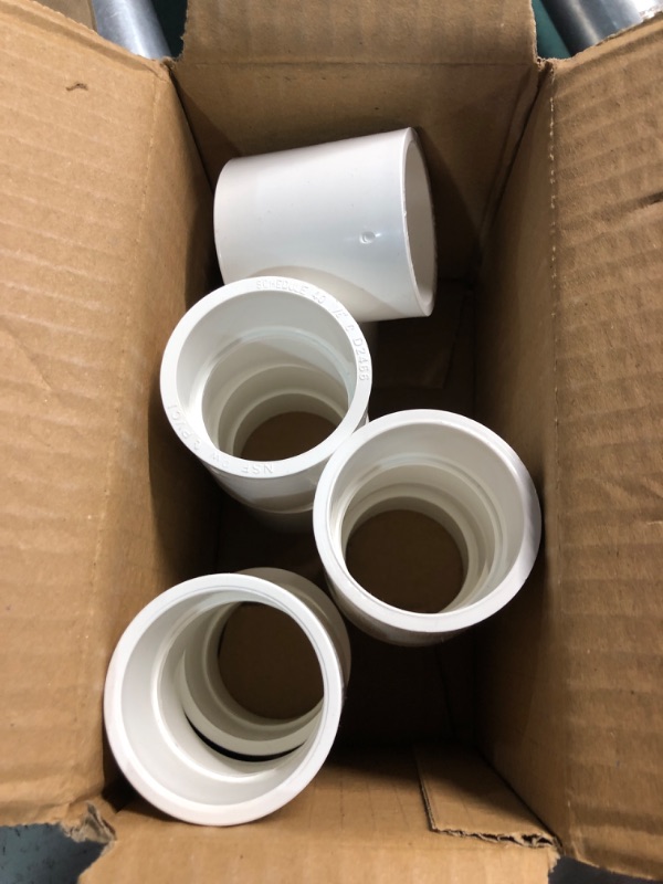 Photo 1 of 10Pack 1-1/4" PVC Pipe Coupling Adapter Pipe Fittings (Socket x Socket) Contractor Pack Schedule 40 Heavy Duty 1.25 Inch PVC Slip Socket Connectors for DIY PVC Shelf Garden Support Structure, White
