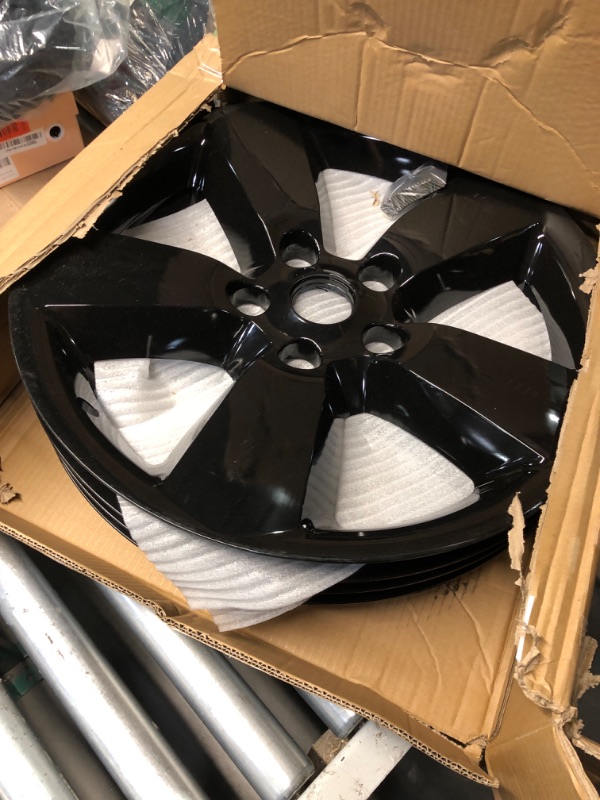 Photo 1 of (FAIR) OPKOURE 20" Glossy Black Wheel Skins for 2013-2018 RAM 1500 Pickup & 2019-2024 Ram 1500 Classic Pickup, ABS Plastic 20 Inch Cover Hubcaps for 13-24 RAM 1500 Set of 4