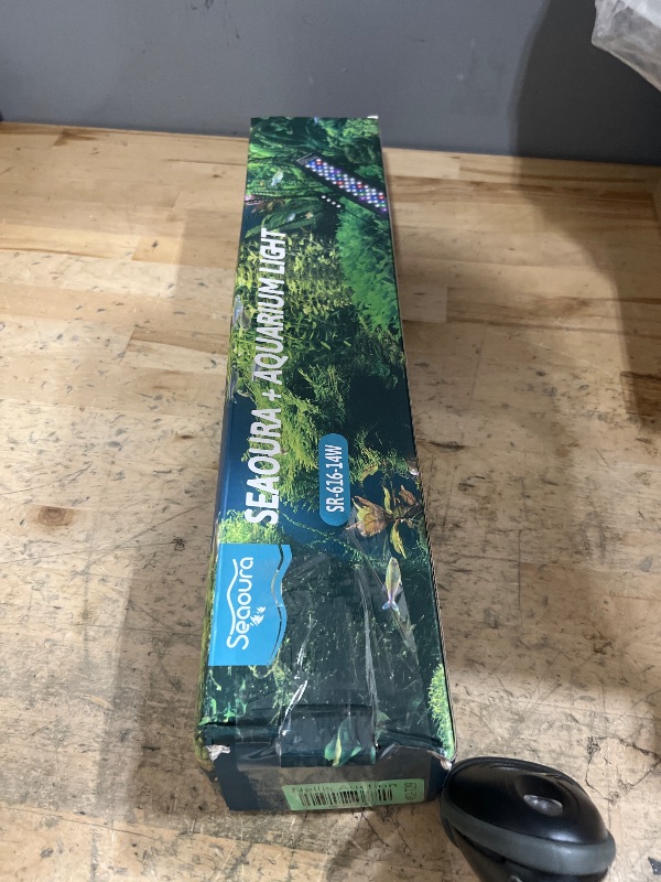 Photo 1 of SEAOURA Led Aquarium Light for Plants-Full Spectrum Fish Tank Light with Timer Auto On/Off, 18-24 Inch, Adjustable Brightness, White Blue Red Green Pink LEDs with Extendable Brackets for Freshwater