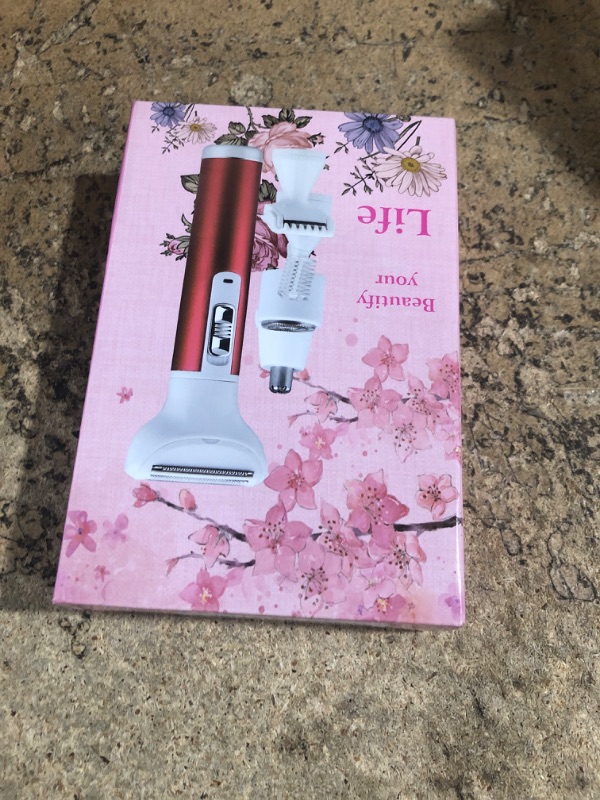 Photo 1 of Electric Razor for Women, Painless Rechargeable Portable 5 in 1 Lady Body Shavers Set Hair Trimmer for Face Nose Eyebrow Beard Mustache Arm Leg Armpit Bikini