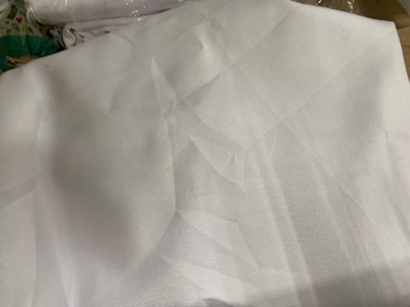 Photo 1 of 1 Pack White Round Tablecloth 120 Inch White Table Cloth Stain 