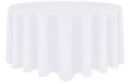 Photo 1 of 1 Pack White Round Tablecloth 120 Inch White Table Cloth Stain 
