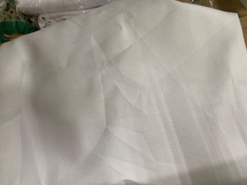 Photo 1 of 1 Pack White Round Tablecloth 120 Inch White Table Cloth Stain 