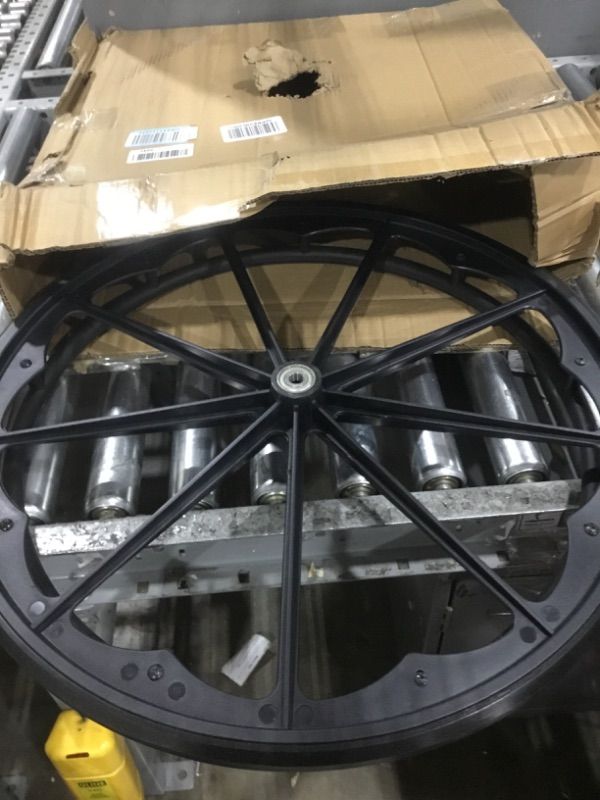 Photo 1 of (1PR,Black) Wheelchair rear wheel replacement 24x1"wheel,Rear Wheel Assembly for 16-18-20 Inch Wheelchairs, Replacement parts (24 * 1(1 Pair))