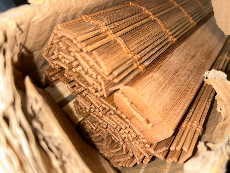 Photo 1 of (USED/FAIR) CHICOLOGY Bamboo Roman Shades - Customer Favorite Light Filtering Blinds for Windows, Premium Quality, Ideal for Home, Squirrel Brown, 47" W X 48" H