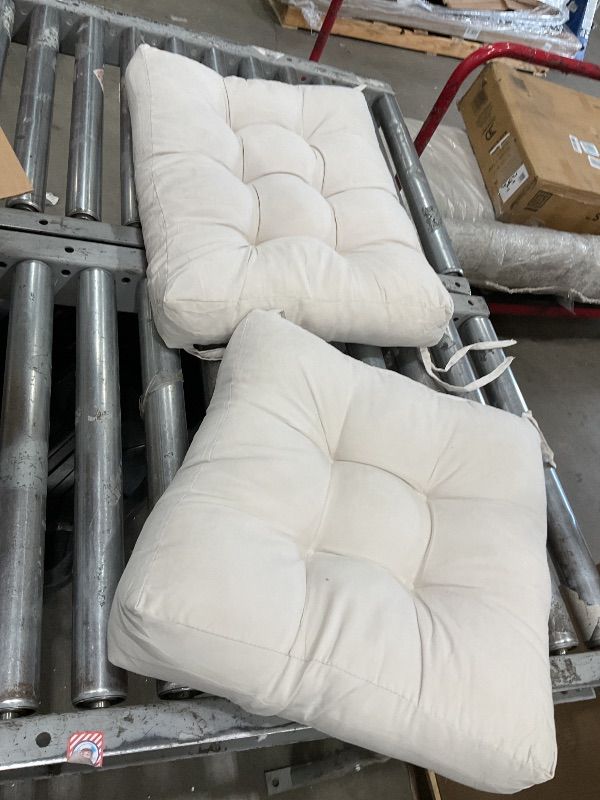 Photo 1 of 4 Set Outdoor Patio Chair Cushions Seat Chair Cushions Patio Chair Pads, beige