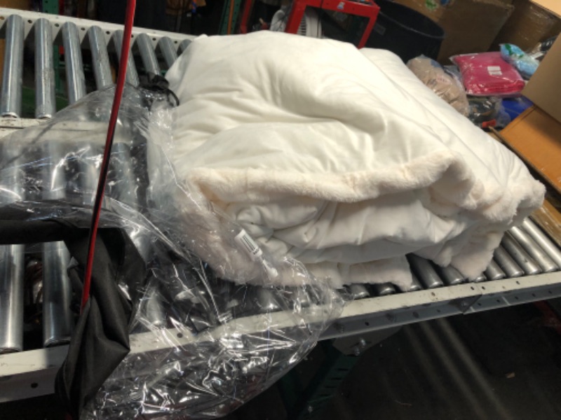 Photo 1 of ***MISSING PILLOW SHAMS - COMFORTER ONLY - SEE PICTURES***
UGG 13712 Alondra King Comforter Set Soft Cozy Bedding Faux Fur Comforter and Two Pillow Shams Hotel Style Luxury Blanket Set for Bedroom Accents, King, Snow
