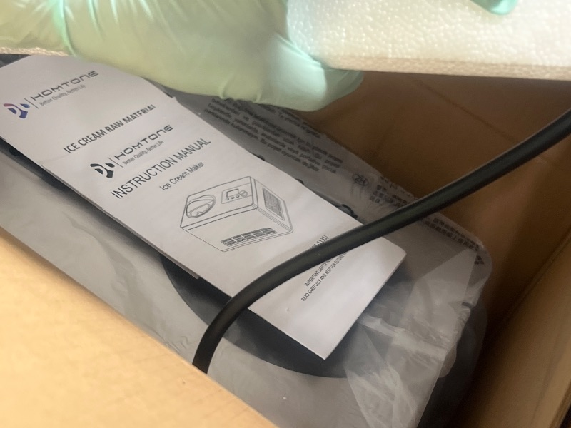 Photo 1 of Homtone Ice Cream Maker, No pre-Freezing Automatic Ice Cream Machine 2.1 Quart with Built-in Compressor and LCD Timer for Making Ice Cream,Gelato in 30-60 min