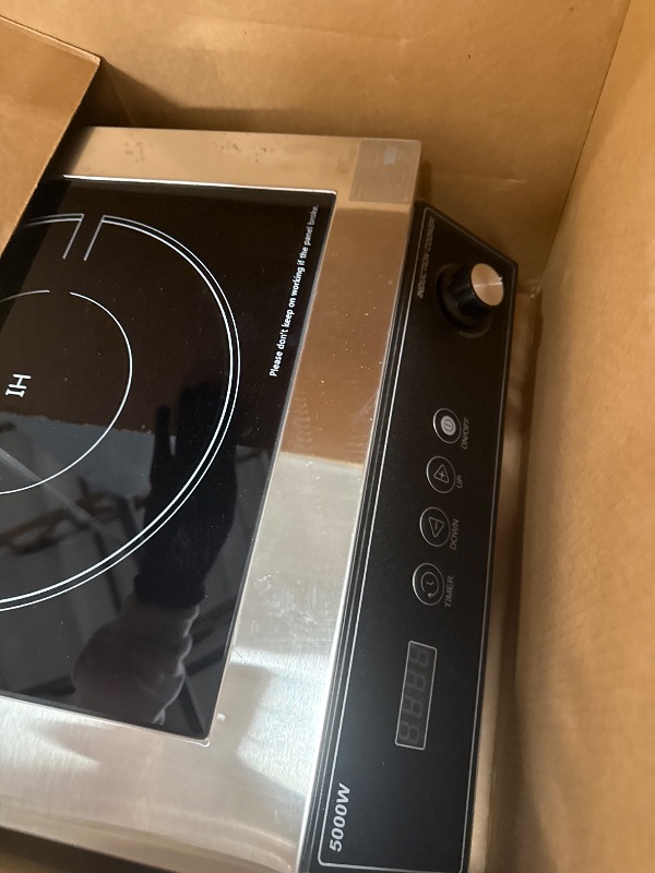 Photo 1 of ***SEE NOTES*** 
VBGK Commercial Induction Cooktop 5000W Professional Induction Cooktop 220V Induction Hot Plate with LCD Touch Knob control 4 Hours Timer,16 Power Levels,Auto-Shut-Off,Induction Stove Top with Plug