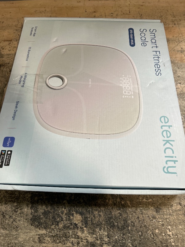 Photo 1 of Etekcity Smart Rechargeable Scale for Body Weight, BMI, Fat, Muscle Mass, FSA HSA Eligible, Digital Bathroom Scale with 13 Metrics, Secret Mode, Bluetooth Connect to Free Apps, Rainbow White
