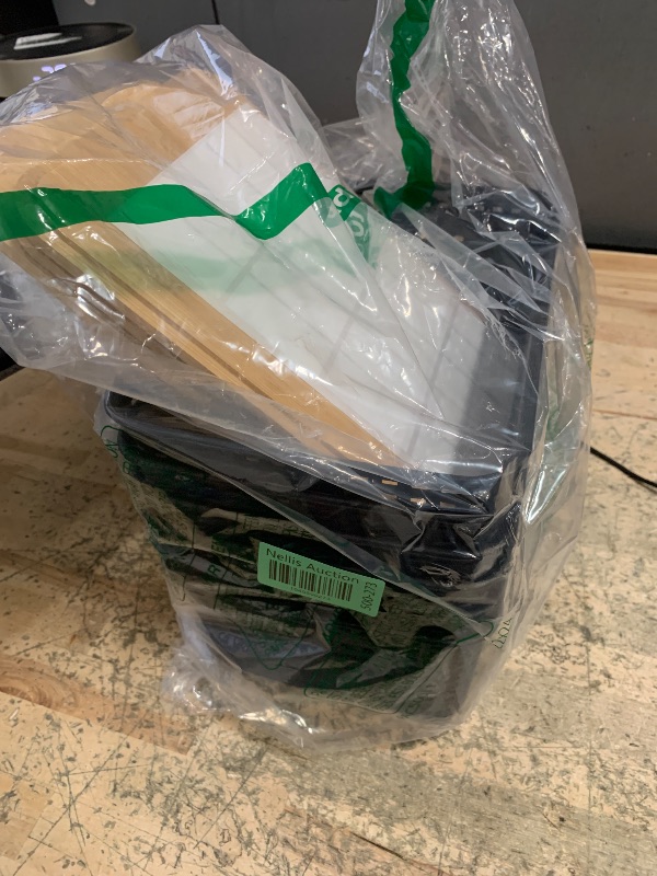 Photo 1 of Plastic Storage Baskets With Bamboo Lid - Plastic Storage Containers Stackable Storage bins: Storage Baskets for Organizing Shelves Drawers Desktop Closet Playroom Classroom Office, 6 Pack