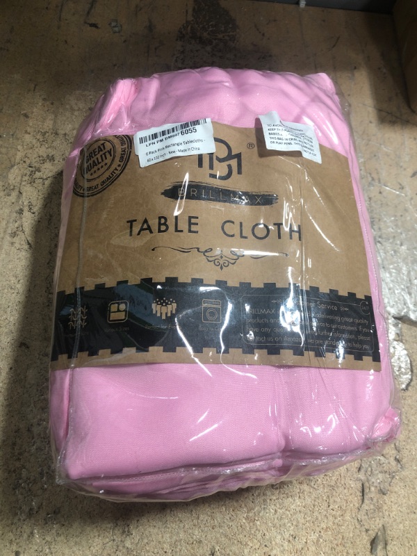 Photo 1 of 6 pack pink rectangle tablecloths, pink