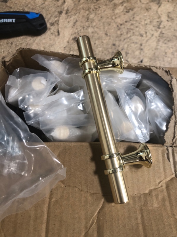 Photo 1 of 12 pack gold cabinet hardware handles