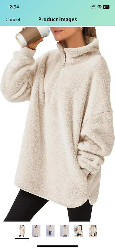 Photo 1 of ANRABESS Women's Zip Up Sweatshirt Sherpa Fuzzy Fleece Hoodies Cozy Pullover Soft Sweaters Tops 2024 Fall Trendy Clothes
Size M