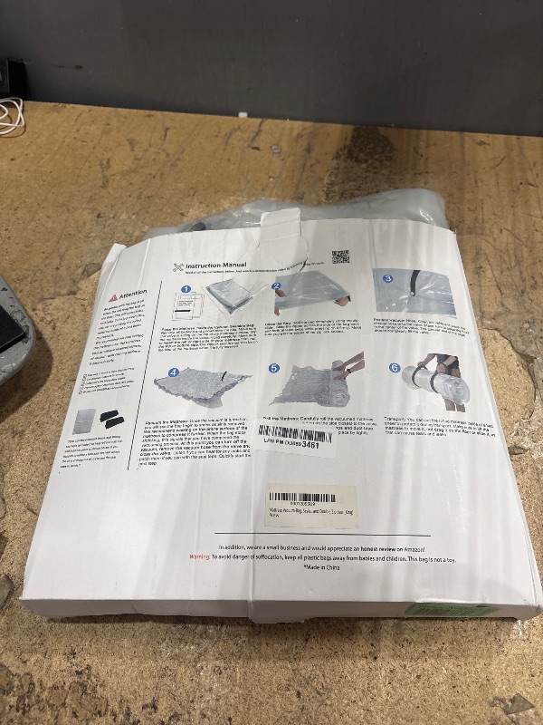 Photo 1 of Mattress Vacuum Bag For Moving, Vacuum Seal Mattress Bag for Memory Foam or Inner Spring Mattresses, Compression and Storage for Returns, Leakproof Valve and Double Zip Seal (King)