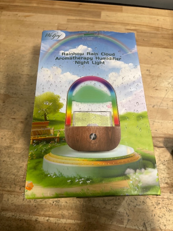 Photo 1 of Aromatherapy Essential Oil Diffuser Rainbow Rain Cloud Humidifier Water Drip Mushroom Diffuser with Running Lights & Rain Sounds for Sleeping - Tabletop Water Fountain & Night Light