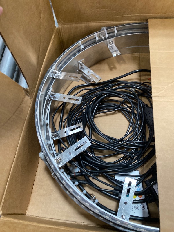 Photo 1 of 17.5" Double Row RGB + Dream Color Chasing Flow Series Wheel Rim Lights Tire Rings x4PCS IP68 Strobe Flash Breathe Lighting for Car Truck SUV Pickup Bluetooth + Remote