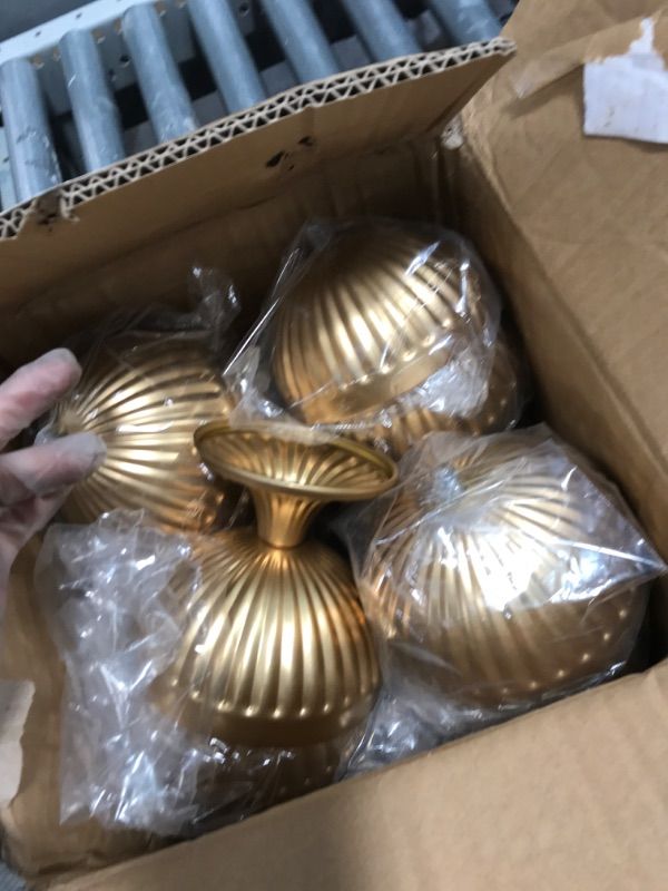 Photo 1 of 24 Pcs Gold Vases for Table Centerpieces Metal Compote Pedestal Vase Wedding Flower Arrangement Pots Floral Container Bulk for Wedding Birthday Party Anniversary Event Decor