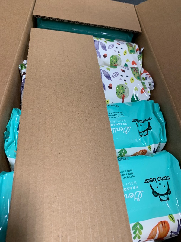 Photo 1 of Amazon Brand - Mama Bear Gentle Fragrance Free Baby Wipes, Hypoallergenic, Sensitive Skin, Unscented, 800 Count (8 Packs of 100)