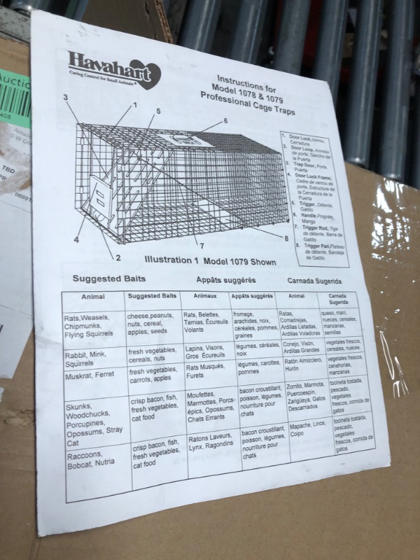 Photo 1 of ***DAMAGED - SEE COMMENTS***
HAVAHART 1079SR Large 1-Door Humane Catch and Release Live Animal Trap Cage - Live Raccoon Trap, for Bobcats, Beavers, Dogs, & More